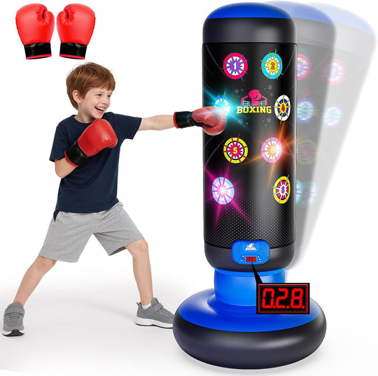 Interactive Punching Bag for Kids Boxing with Music
