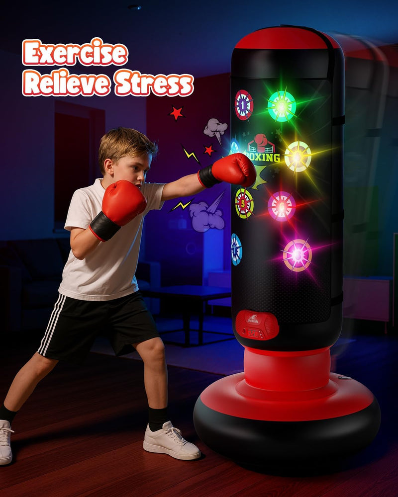 Interactive Punching Bag for Kids Boxing with Music