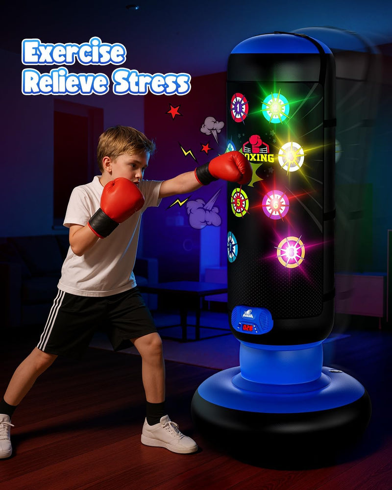 Interactive Punching Bag for Kids Boxing with Music