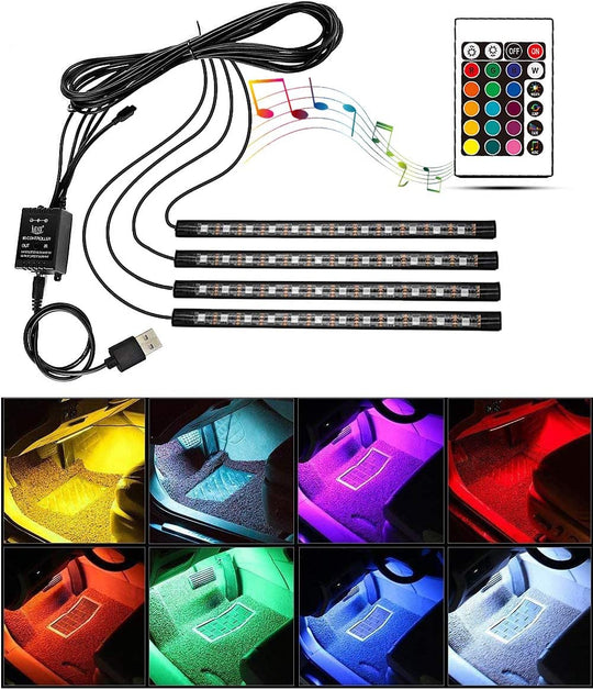 Interior Car LED Light Strip Music Sound-Activated
