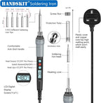 Iron Kit 90W Adjustable Temperature Soldering-Iron Gun Welding