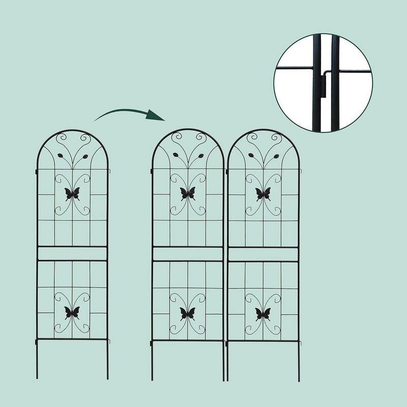 Iron Rose Trellises Garden Climbing Supports (Set of 2)