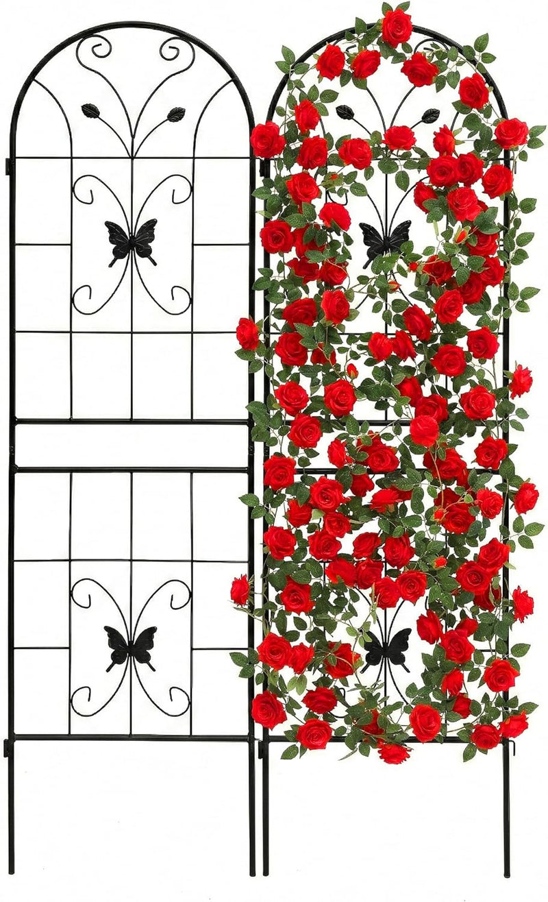 Iron Rose Trellises Garden Climbing Supports (Set of 2)