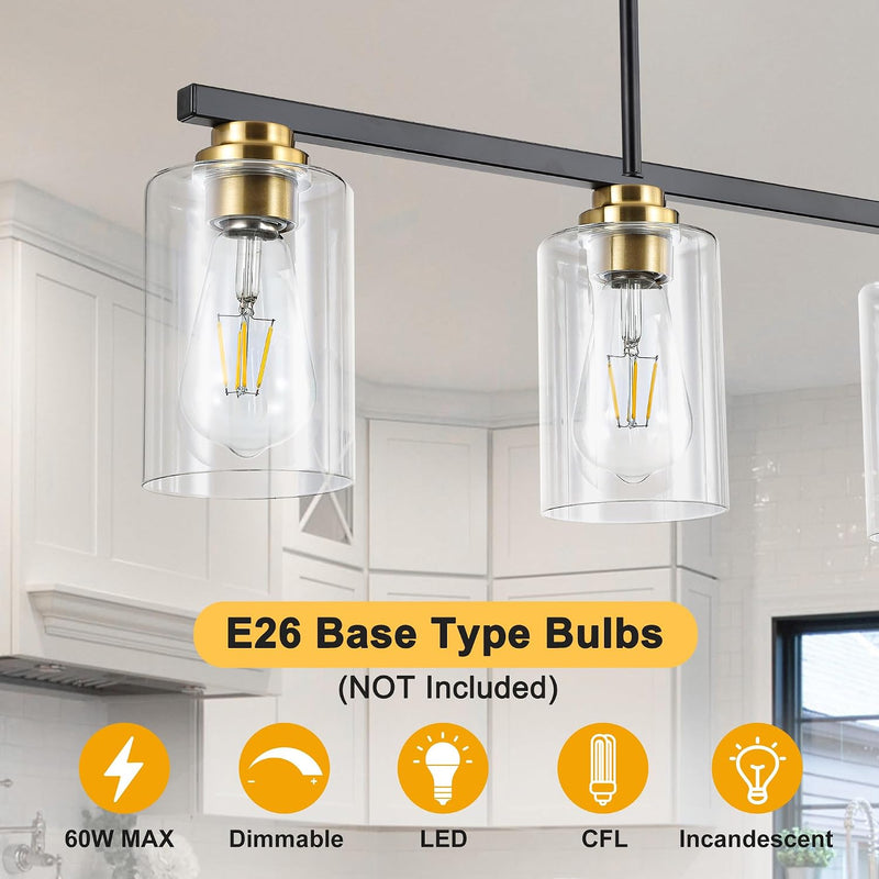 Island Light for Kitchen 4-Light Dining Room Fixture