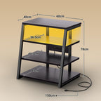 Isunirm Av Media Stand with Outlets 4-Tier Console