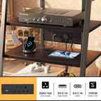 Isunirm Av Media Stand with Outlets 4-Tier Console