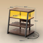 Isunirm Av Media Stand with Outlets 4-Tier Console