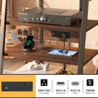 Isunirm Av Media Stand with Outlets 4-Tier Console