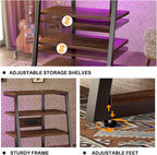 Isunirm Av Media Stand with Outlets 4-Tier Console