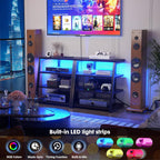 Isunirm Av Media Stand with Outlets 4-Tier Console