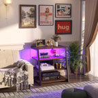 Isunirm Av Media Stand with Outlets 4-Tier Console