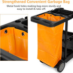 Janitorial Trolley Cleaning on Wheels Utility Service Cart