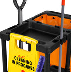 Janitorial Trolley Cleaning on Wheels Utility Service Cart