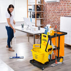 Janitorial Trolley Cleaning on Wheels Utility Service Cart