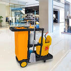 Janitorial Trolley Cleaning on Wheels Utility Service Cart