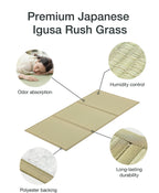 Japanese Tatami Mattress Igusa Mat Folds in Three