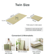 Japanese Tatami Mattress Igusa Mat Folds in Three