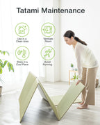 Japanese Tatami Mattress Igusa Mat Folds in Three