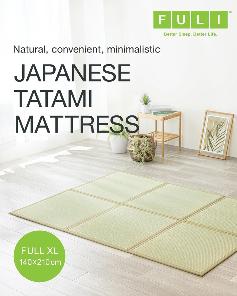 Japanese Tatami Mattress Igusa Mat Folds in Three