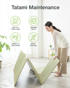Japanese Tatami Mattress Igusa Mat Folds in Three