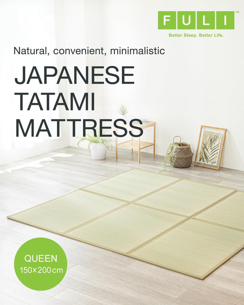Japanese Tatami Mattress Igusa Mat Folds in Three