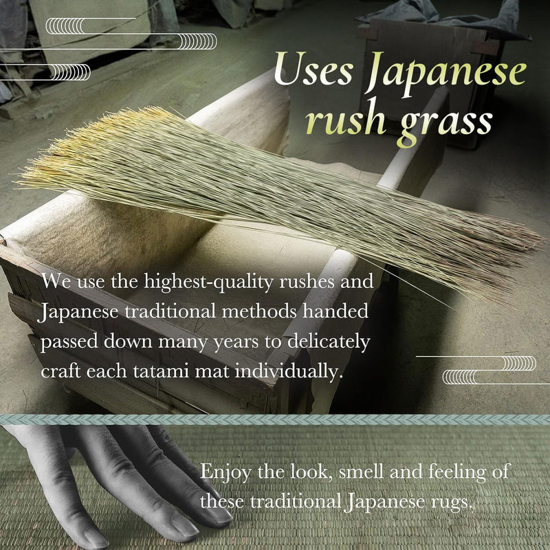 Japanese Tatami Mattress Igusa Mat Folds in Three