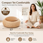 Japanese Zen Round Floor Cushion Handwoven Meditation Seat