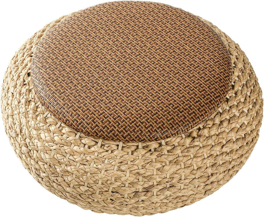 Japanese Zen Round Floor Cushion Handwoven Meditation Seat