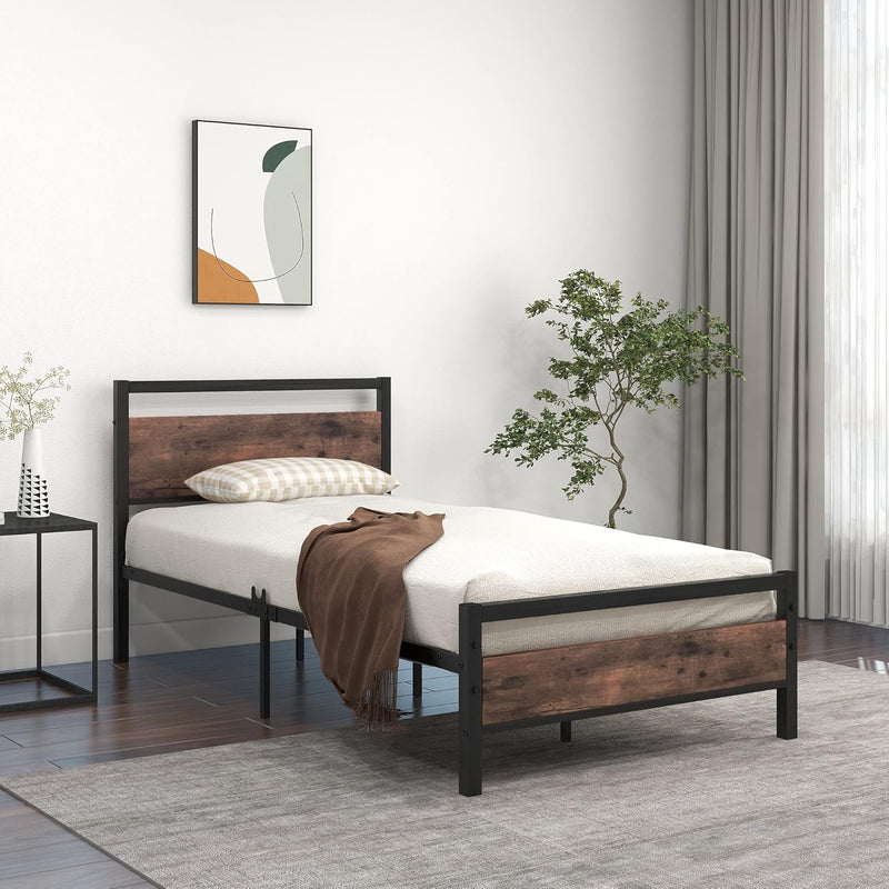 Jelute Size Metal Platform Bed Frame