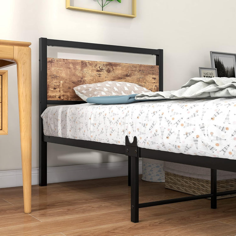 Jelute Size Metal Platform Bed Frame