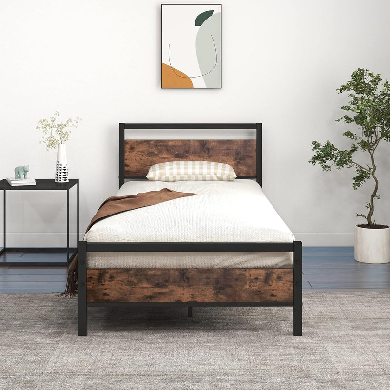 Jelute Size Metal Platform Bed Frame