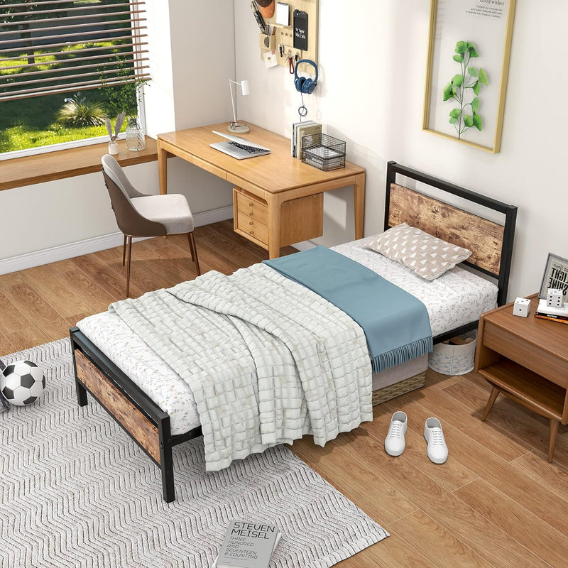 Jelute Size Metal Platform Bed Frame