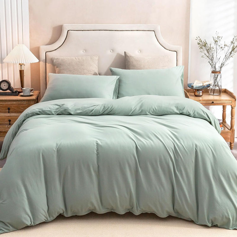 Jersey Knit Duvet Cover Set 100% T-Shirt Cotton