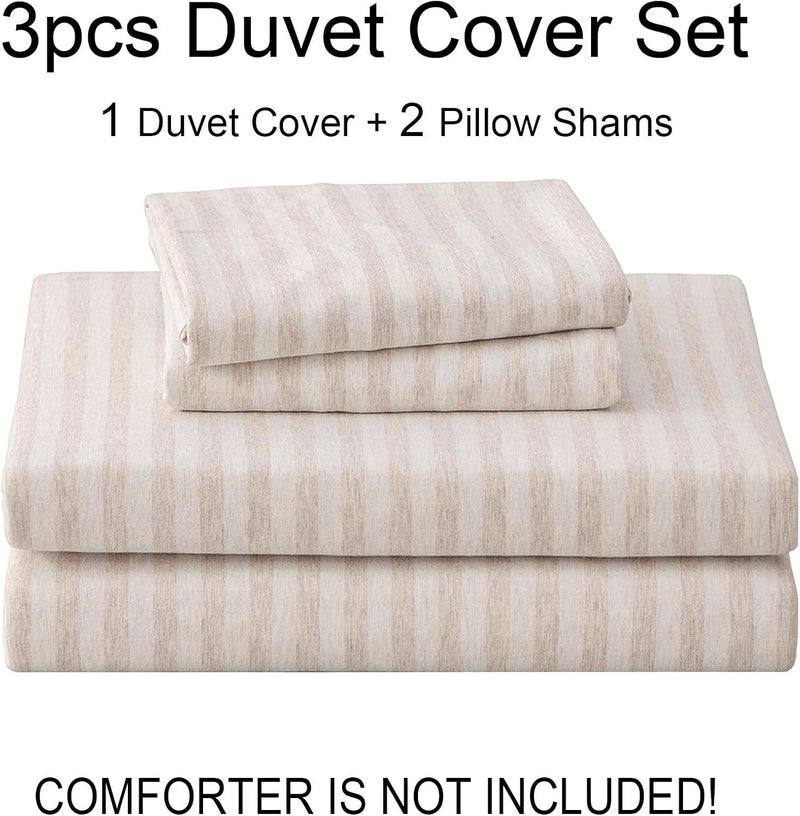 Jersey Knit Duvet Cover Set 100% T-Shirt Cotton