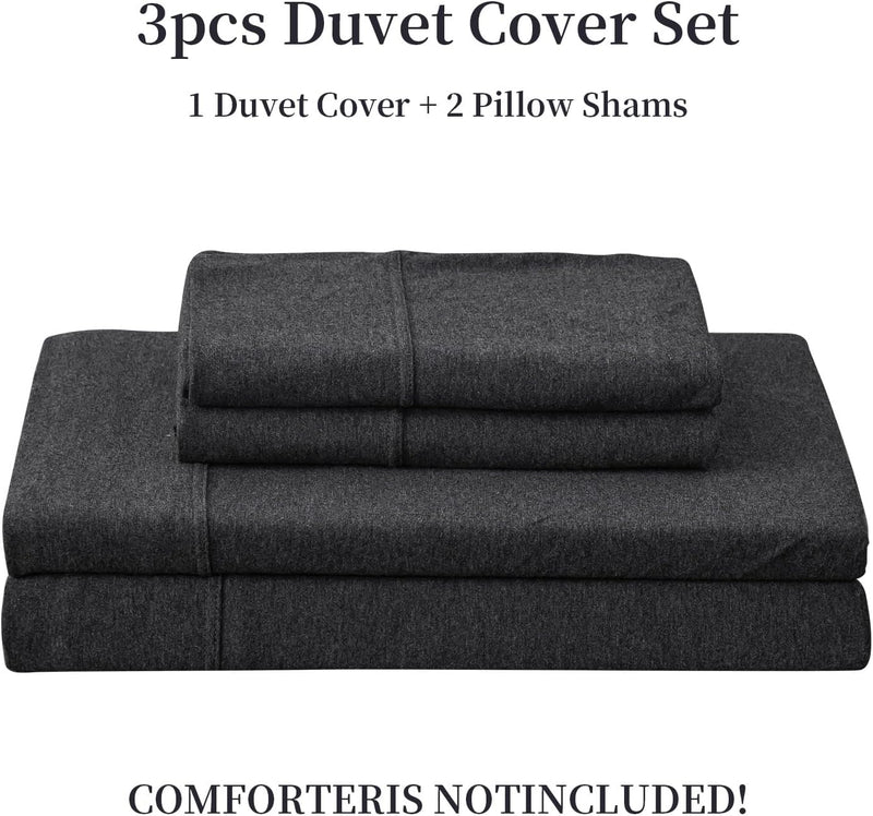 Jersey Knit Duvet Cover Set 100% T-Shirt Cotton