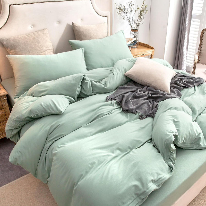 Jersey Knit Duvet Cover Set 100% T-Shirt Cotton