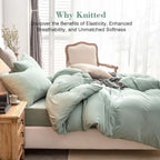 Jersey Knit Duvet Cover Set 100% T-Shirt Cotton