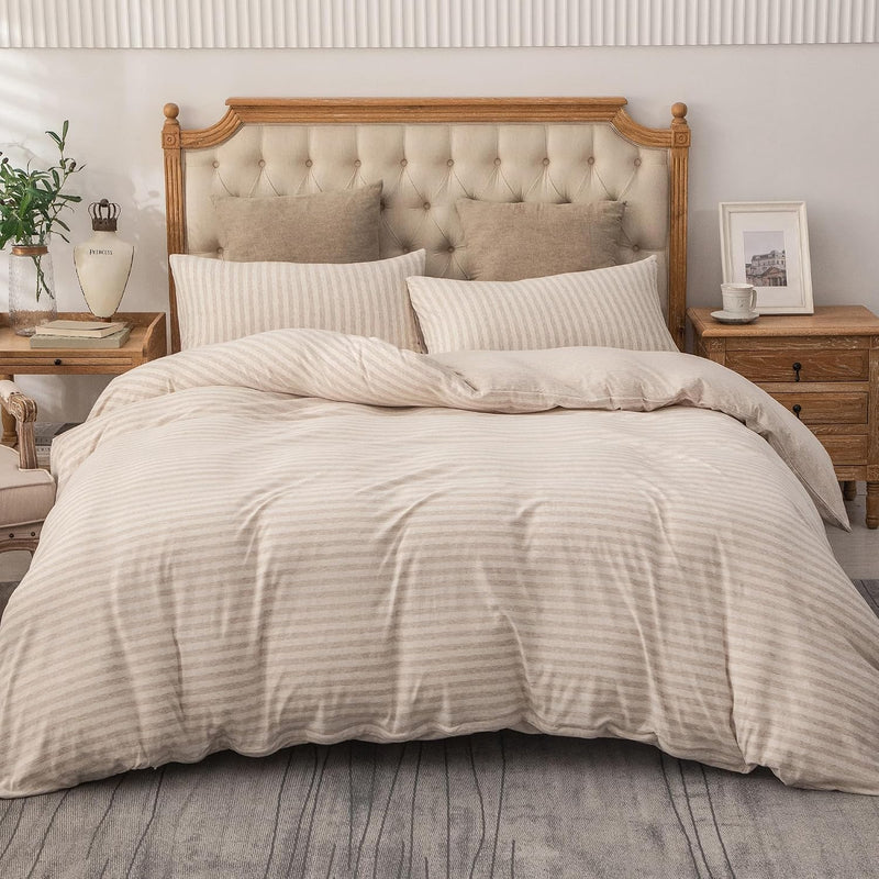 Jersey Knit Duvet Cover Set 100% T-Shirt Cotton