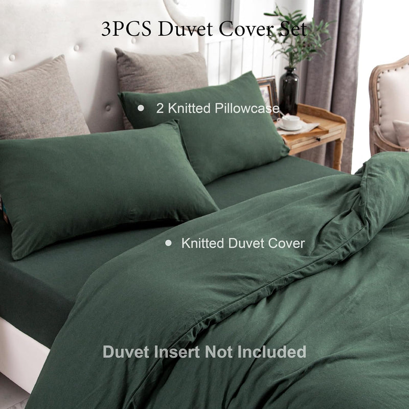 Jersey Knit Duvet Cover Set 100% T-Shirt Cotton