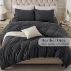 Jersey Knit Duvet Cover Set 100% T-Shirt Cotton
