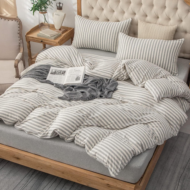 Jersey Knit Duvet Cover Set 100% T-Shirt Cotton