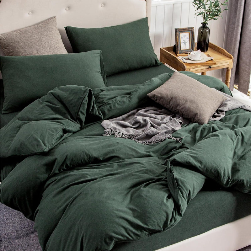 Jersey Knit Duvet Cover Set 100% T-Shirt Cotton