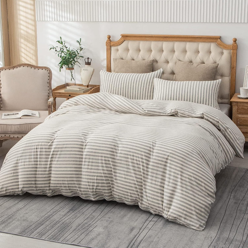 Jersey Knit Duvet Cover Set 100% T-Shirt Cotton