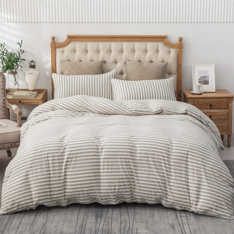 Jersey Knit Duvet Cover Set 100% T-Shirt Cotton