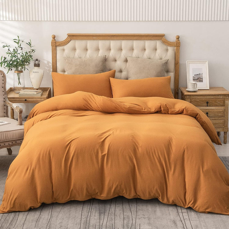 Jersey Knit Duvet Cover Set 100% T-Shirt Cotton