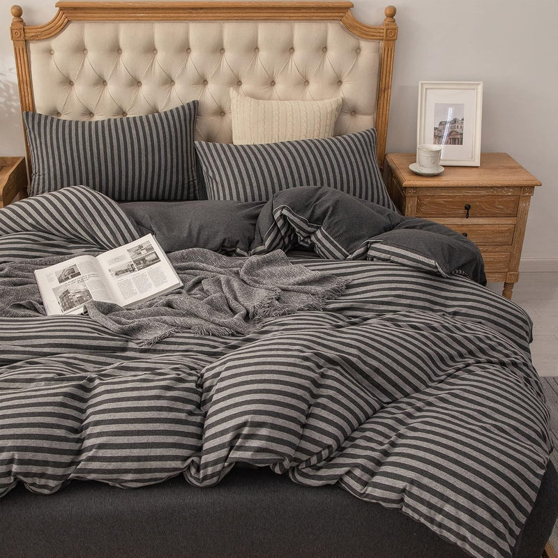 Jersey Knit Duvet Cover Set 100% T-Shirt Cotton