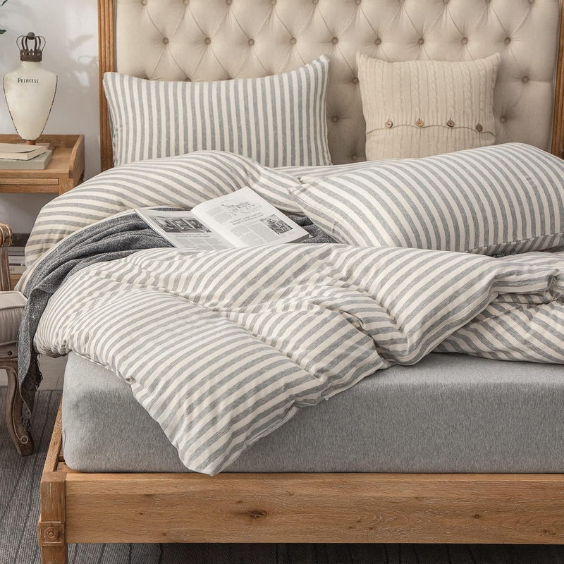 Jersey Knit Duvet Cover Set 100% T-Shirt Cotton