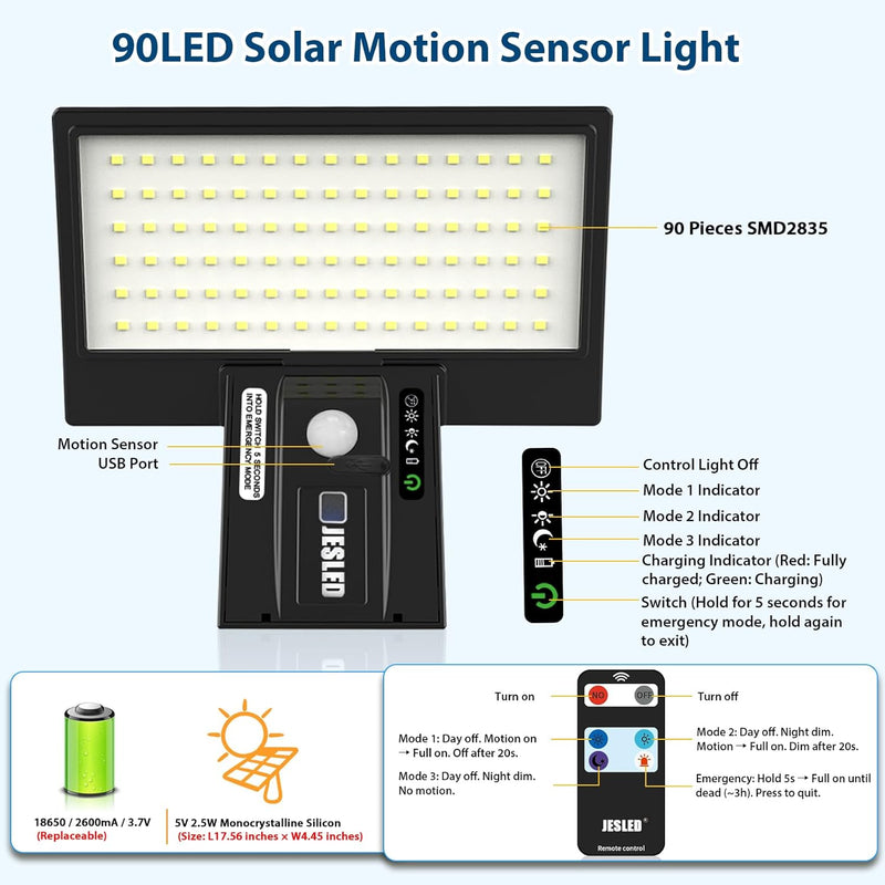 Solar Powered Lights Outdoor Outside for Garden Fence