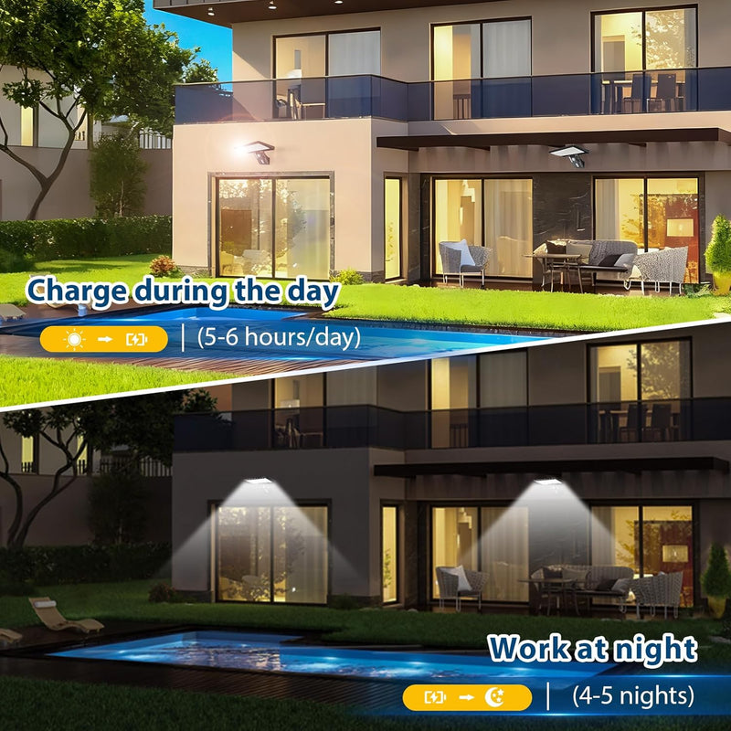 Solar Powered Lights Outdoor Outside for Garden Fence