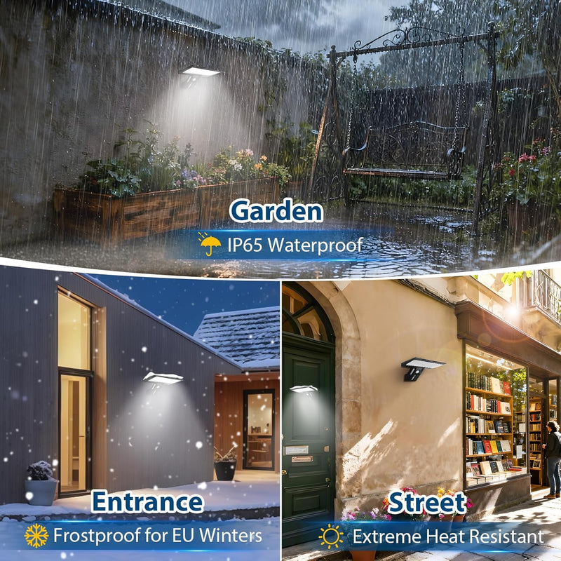 Solar Powered Lights Outdoor Outside for Garden Fence